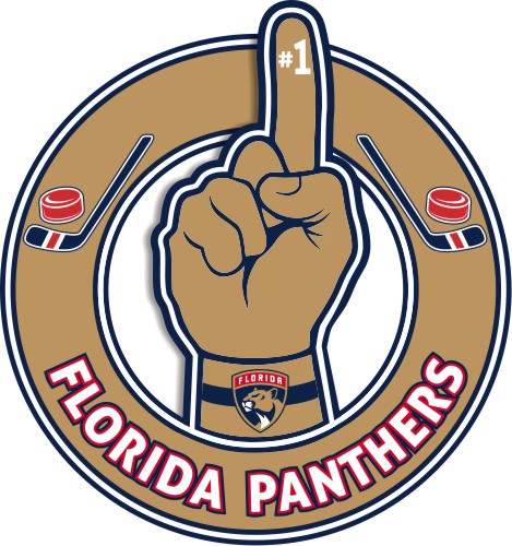 Number One Hand Florida Panthers logo iron on paper